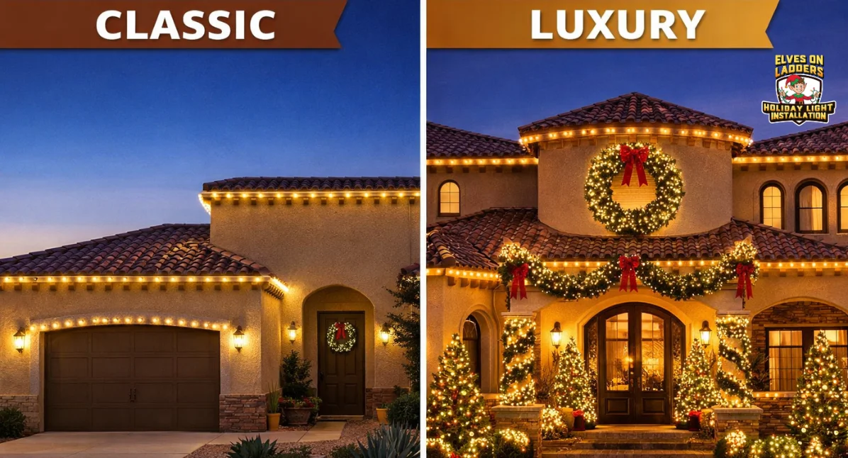 classic vs luxury christmas light designs