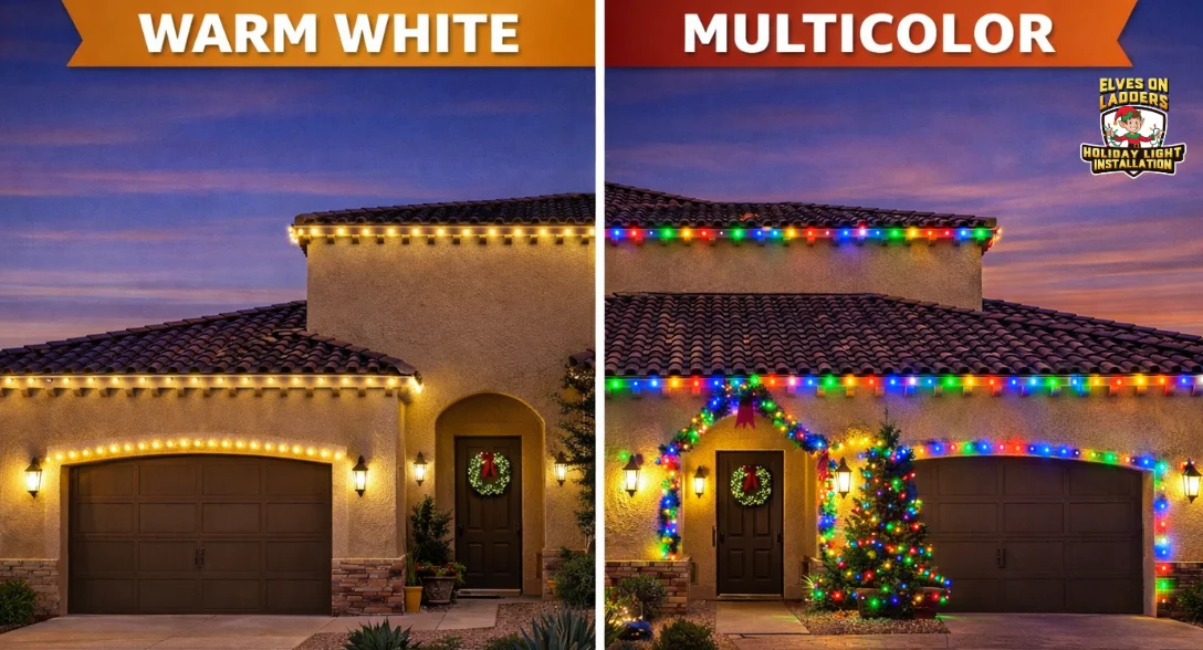 warm white vs multicolor christmas lights