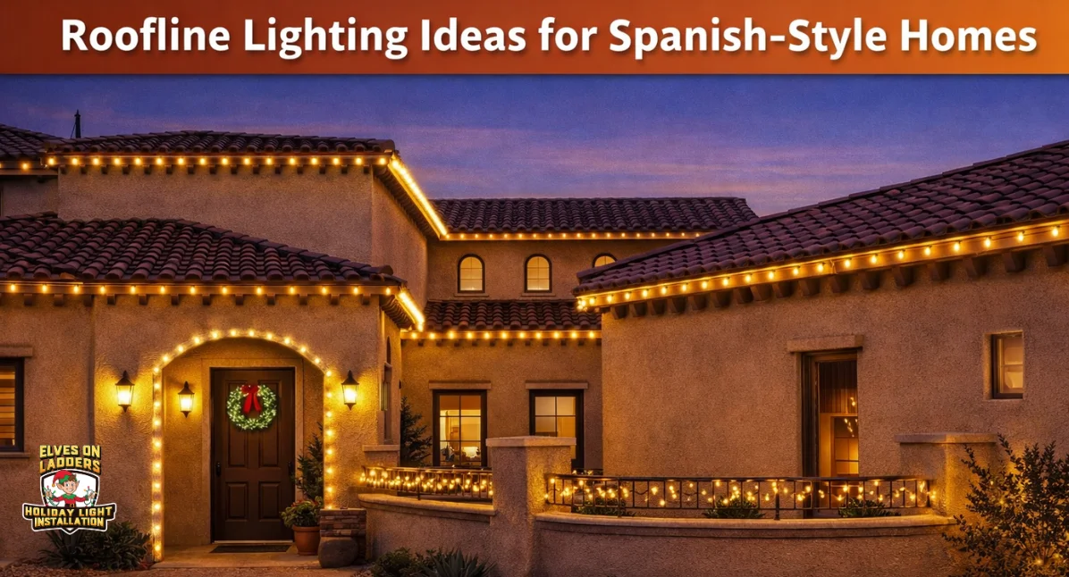 roofline lighting ideas for spanish-style homes
